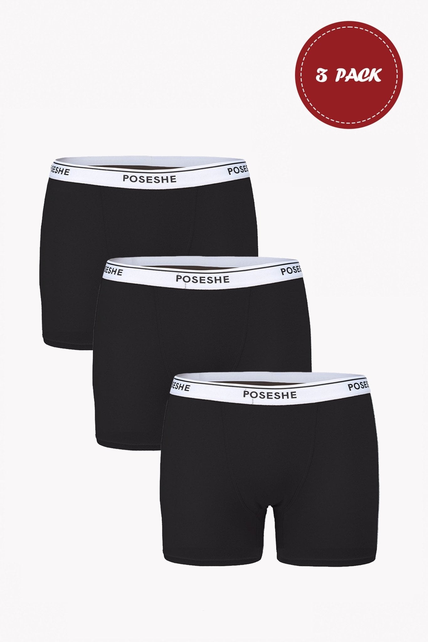 3-Pack Boxer-Brief Underwear -- 6.25-inch inseam