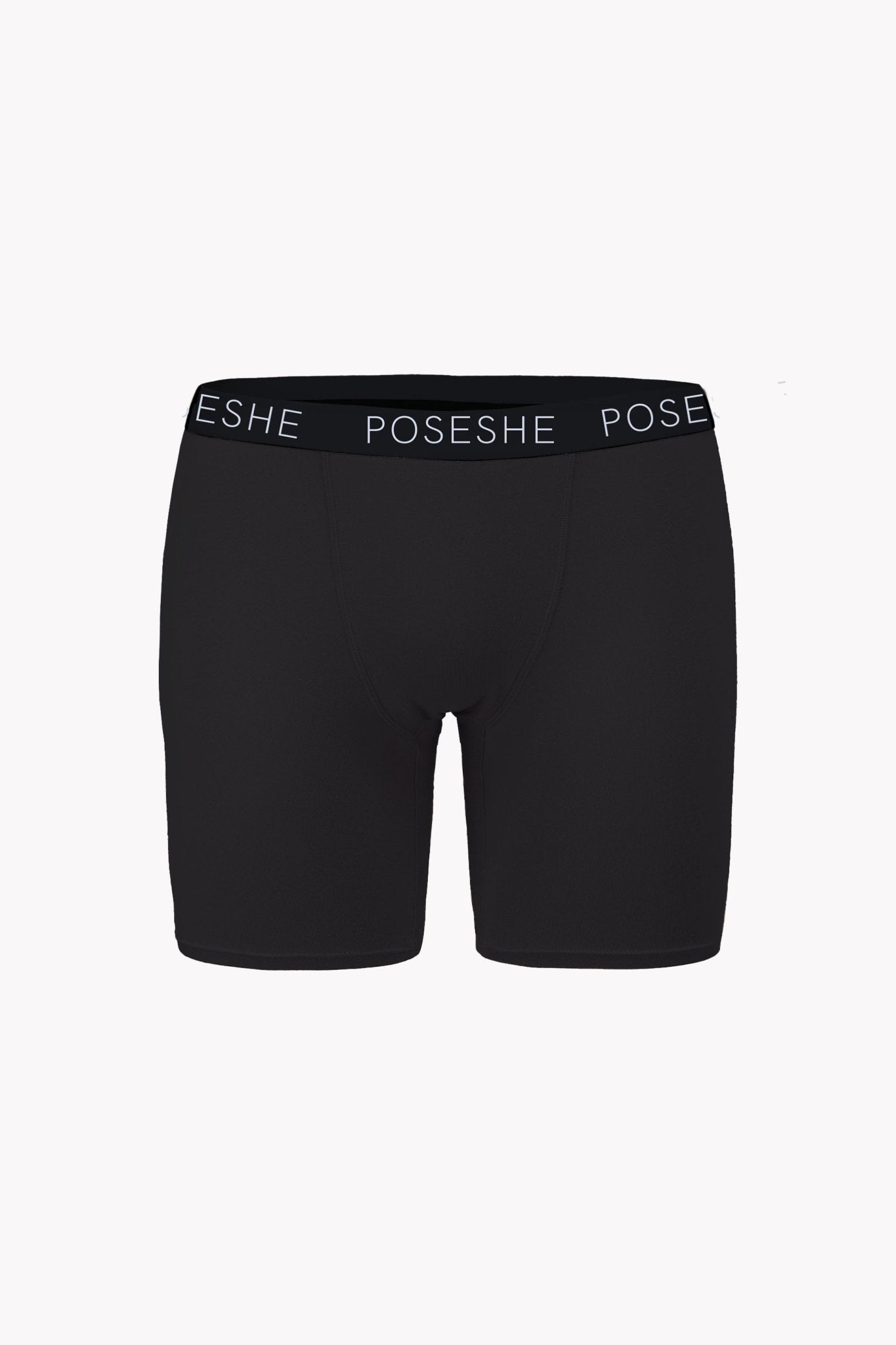 POSESHE Women's Boxer Underwear, Plus Size Boyshorts Panties 6/8 Inseam