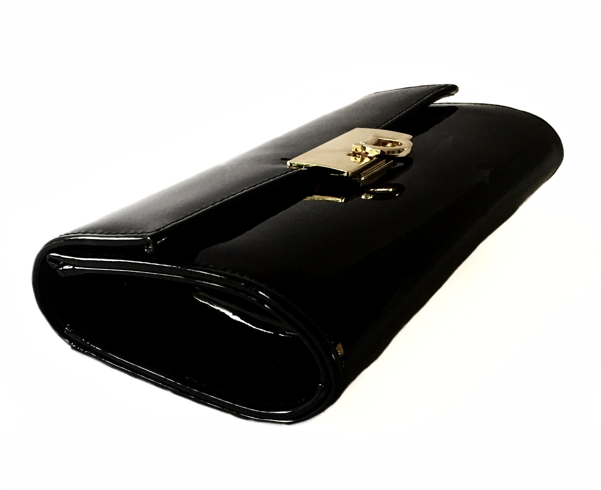 black and gold clutch bags uk