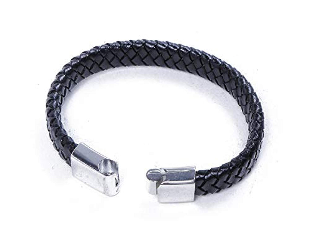 Yellow Chimes Leather Bracelet for Men Braided Genuine Leather  GlobalBees  Shop