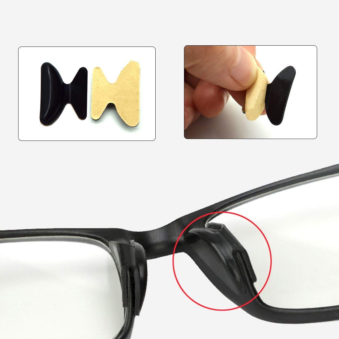 Electomania Anti Slip Silicone Nose Pads For Eyeglasses Sunglass Glass Electo Mania