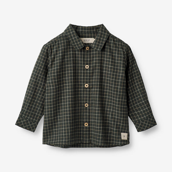 Shirt Oscar - black coal check – Wheat.eu