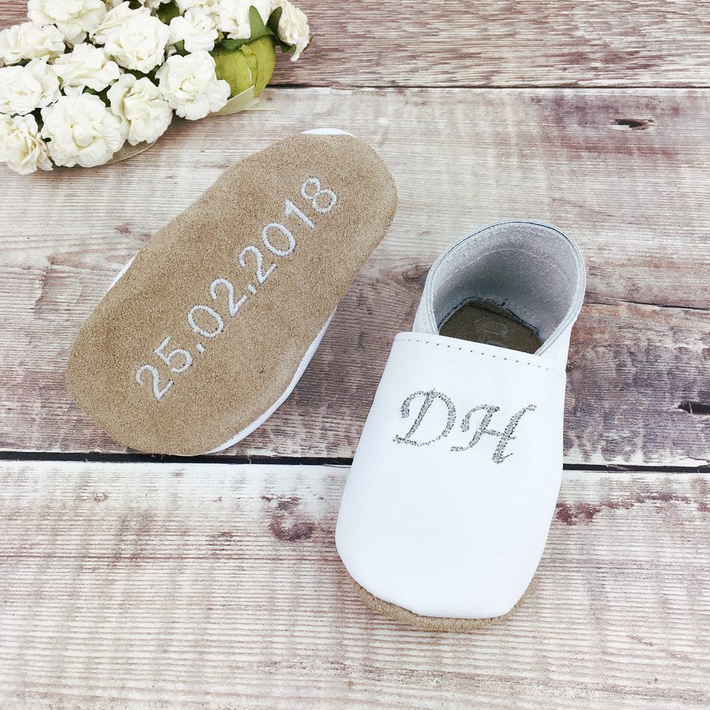 personalised baby christening shoes