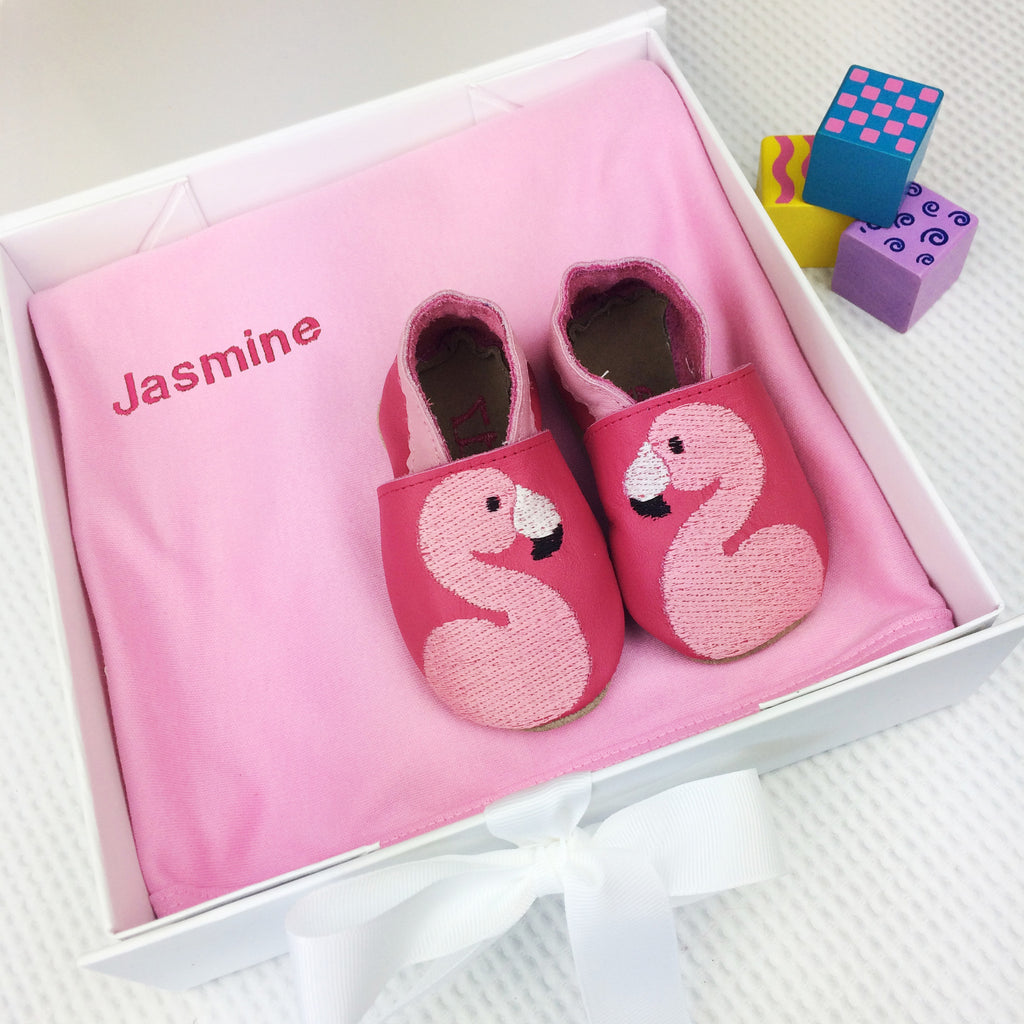 flamingo baby shoes