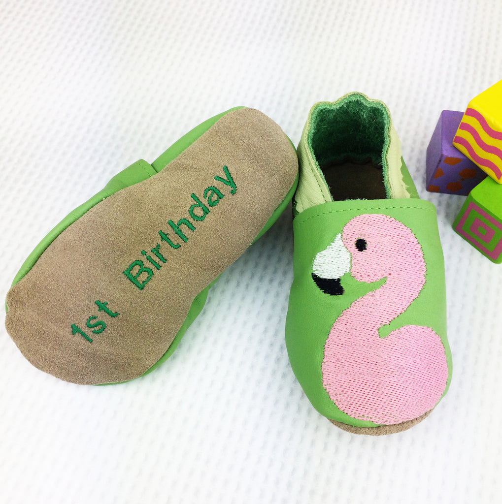 flamingo baby shoes