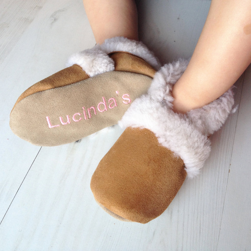 baby sheepskin slippers