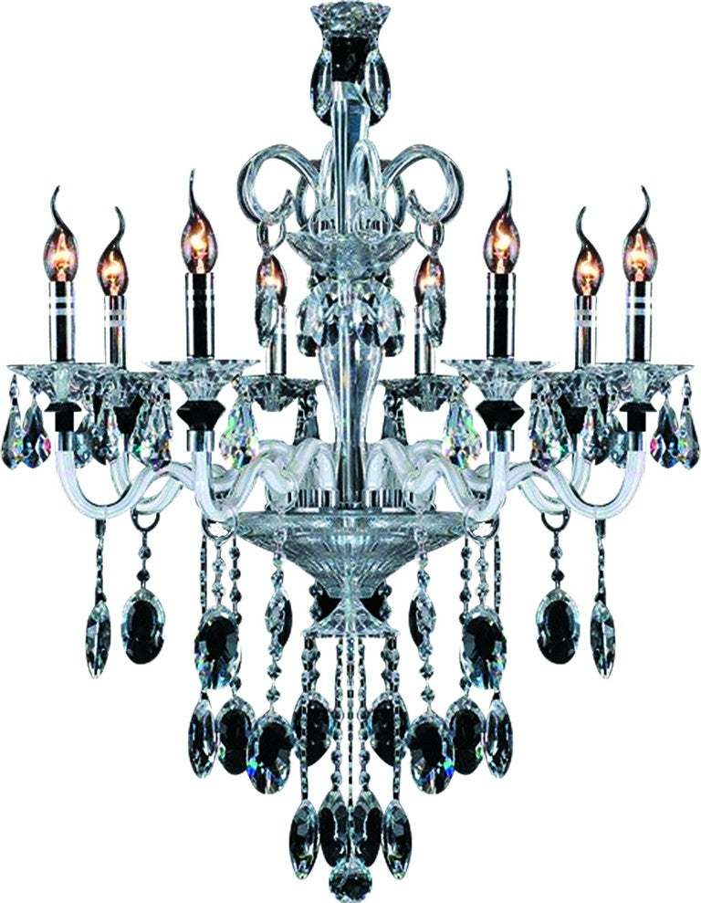 iron and crystal chandelier