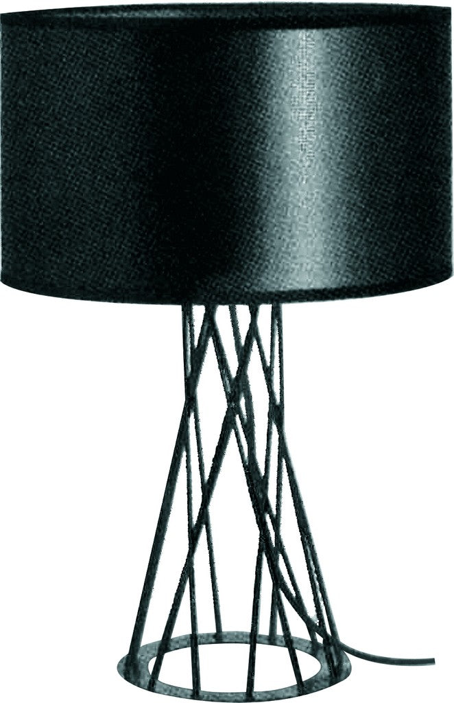 black bed side lamp