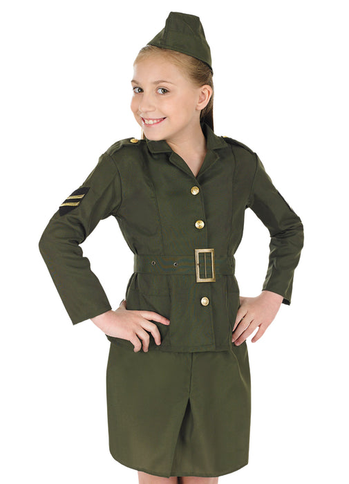 WW2 Army Girl Costume Child — Party Britain