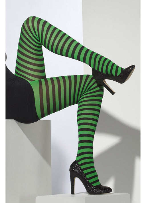 Stripe Tights Green #308 RRP £7.99