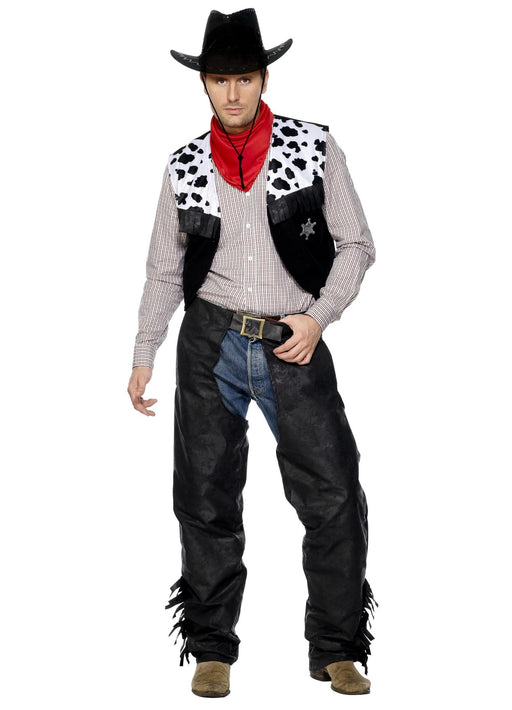 Mens Gunslinger Costume Cowboy Wild West Western Fancy Dress Adults | eBay