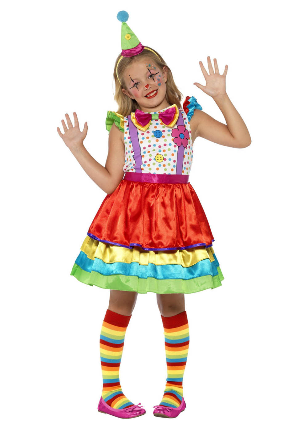 Deluxe Clown Girl Costume Child — Party Britain