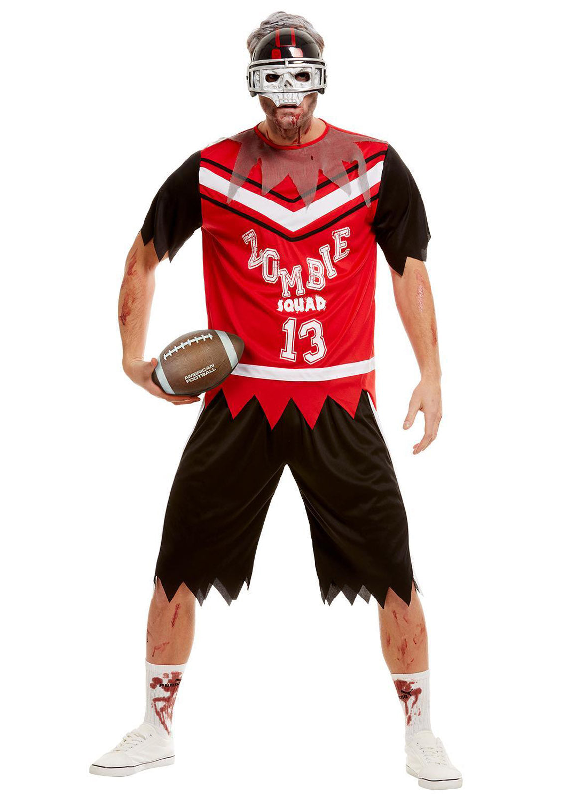Zombie Football Player Costume Adult — Party Britain