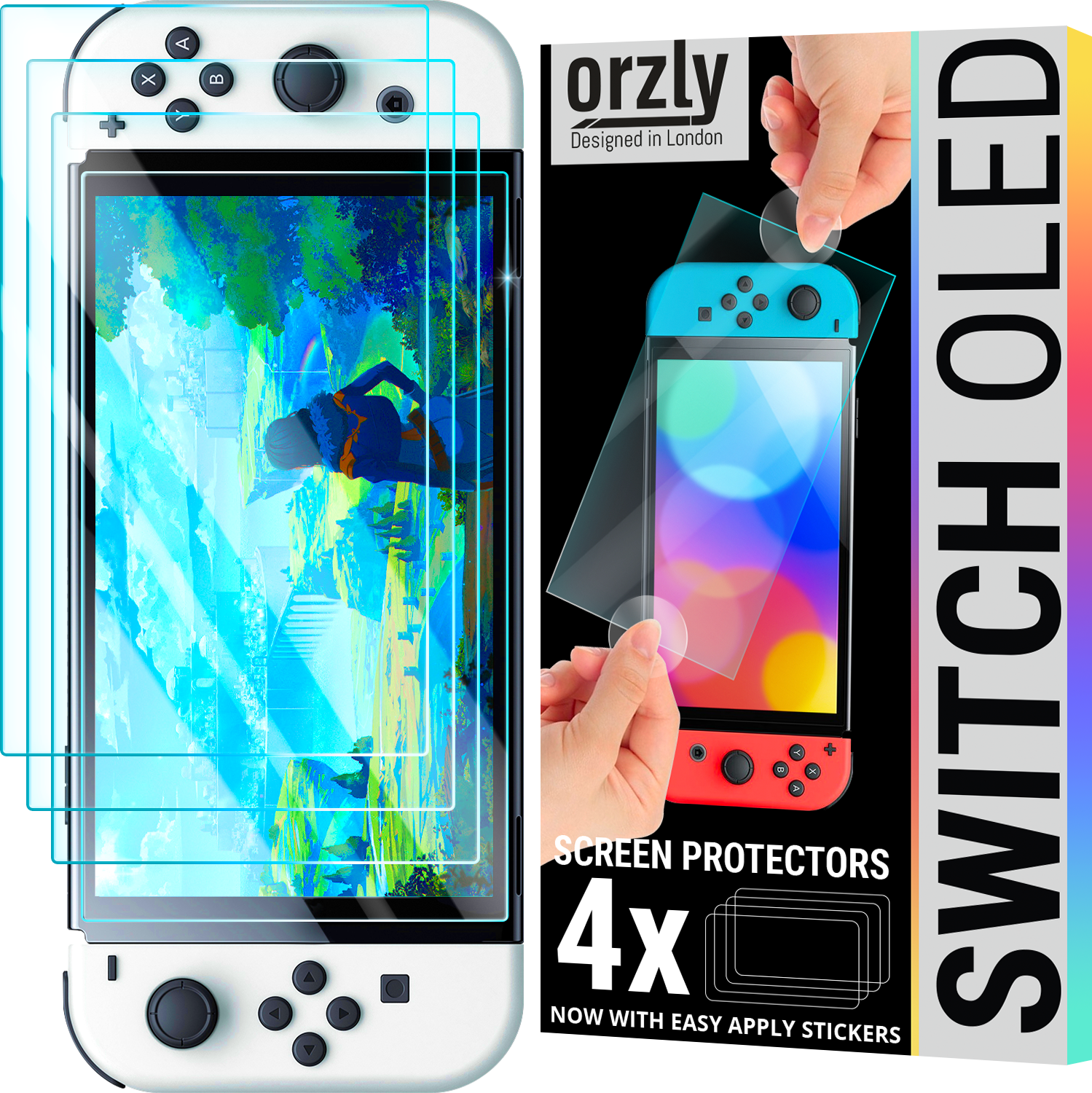 FRTEC - Switch OLED Tempered Glass Screen Protecto (Nintendo Switch) (UK  IMPORT)