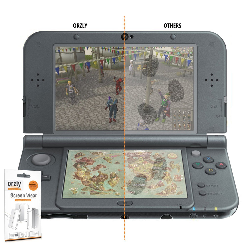 Dual Screen Protector Pack For Nintendo 3ds Xl New 3ds Xl 3 In 1 Pack Orzly