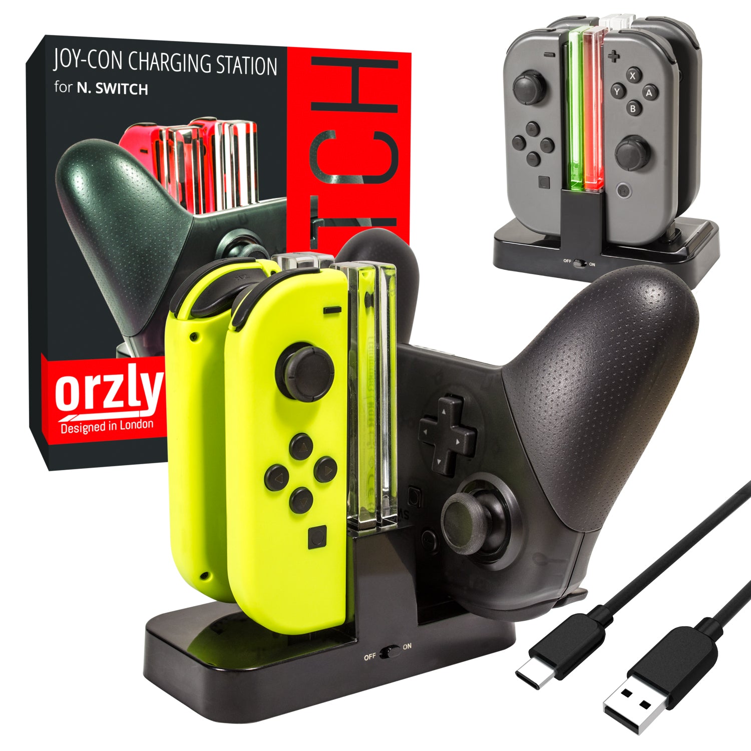 Charge Station Nintendo Switch & OLED | Orzly