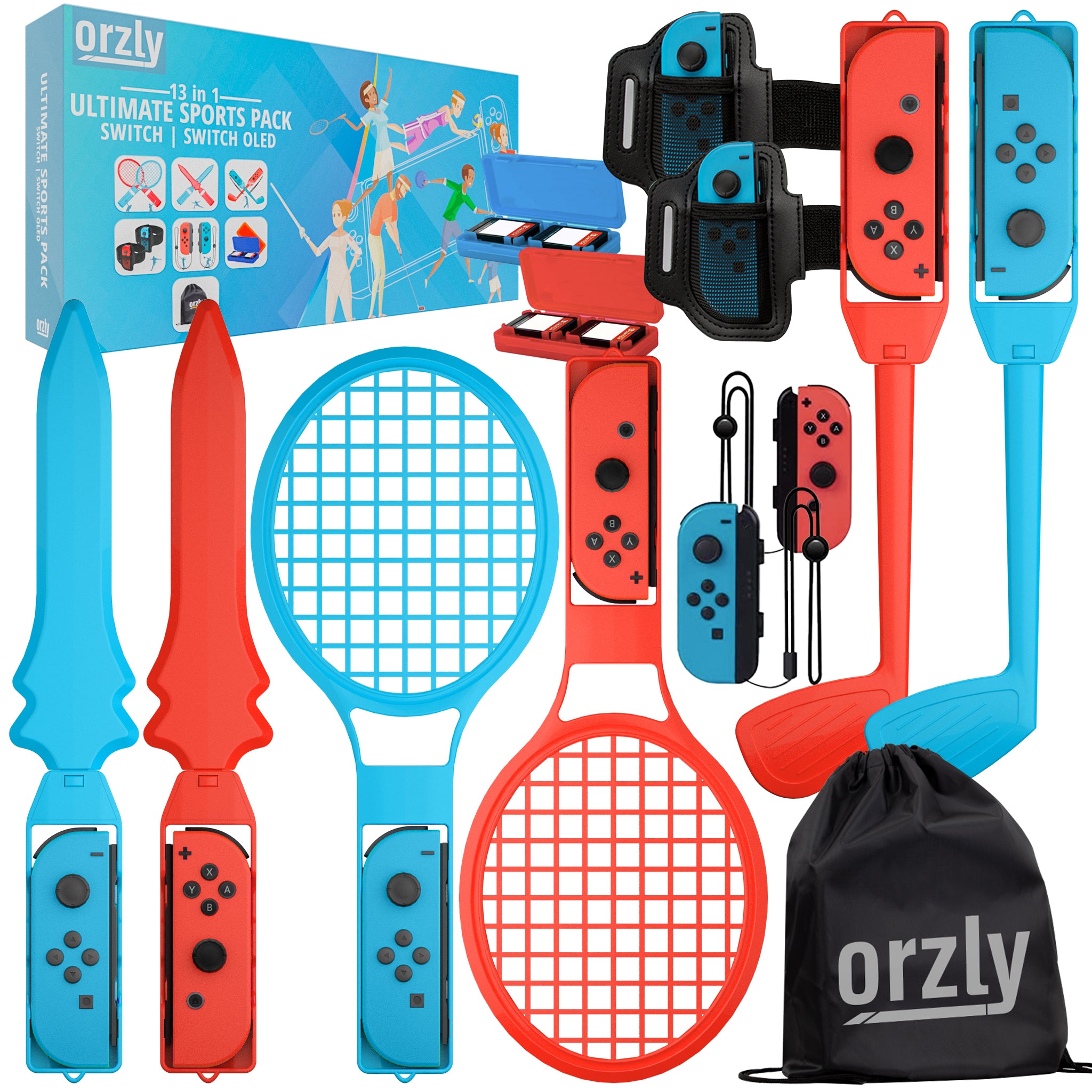 2022 Nintendo Switch Sports Accessories Bundle, 10 in 1 Family Sports Game  Accessories Kit for Switch OLED, Joycon Grip for Hand Strap & Leg