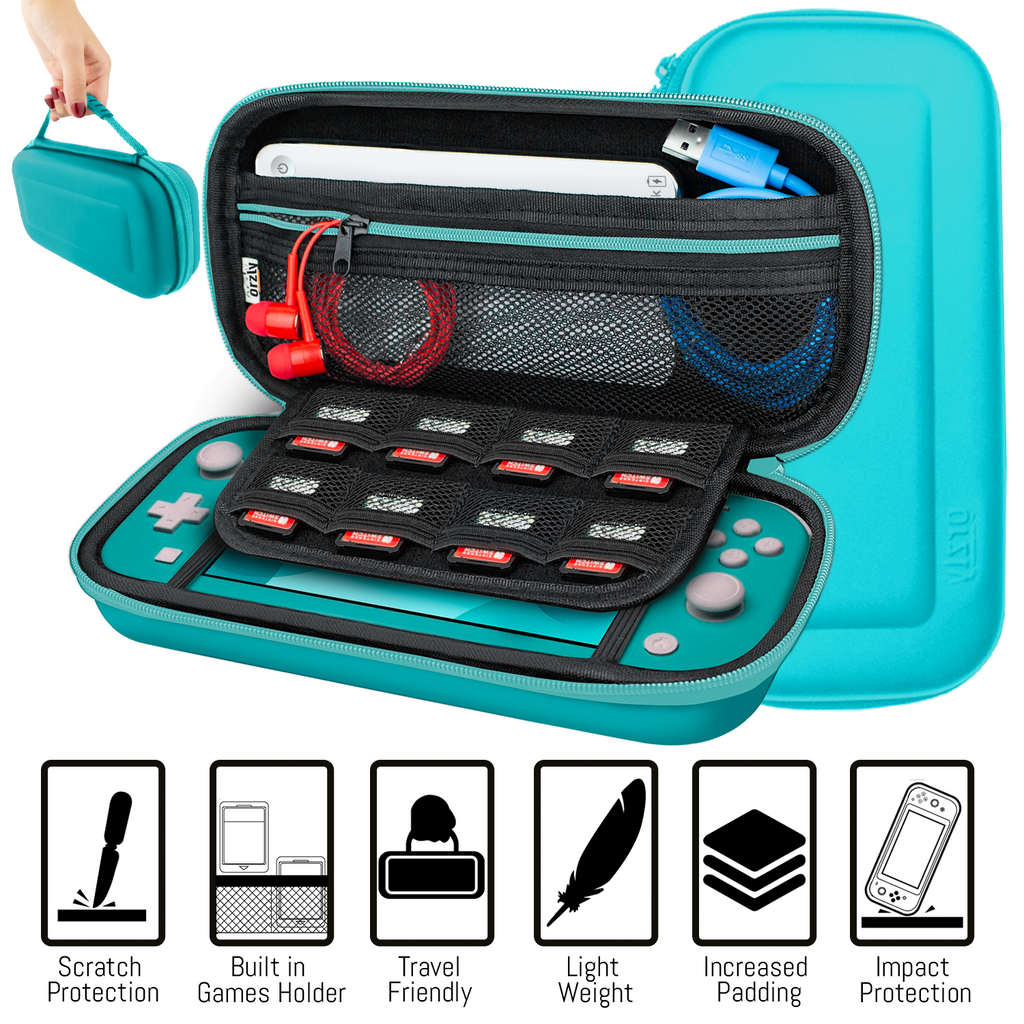 nintendo switch lite protective case kit turquoise