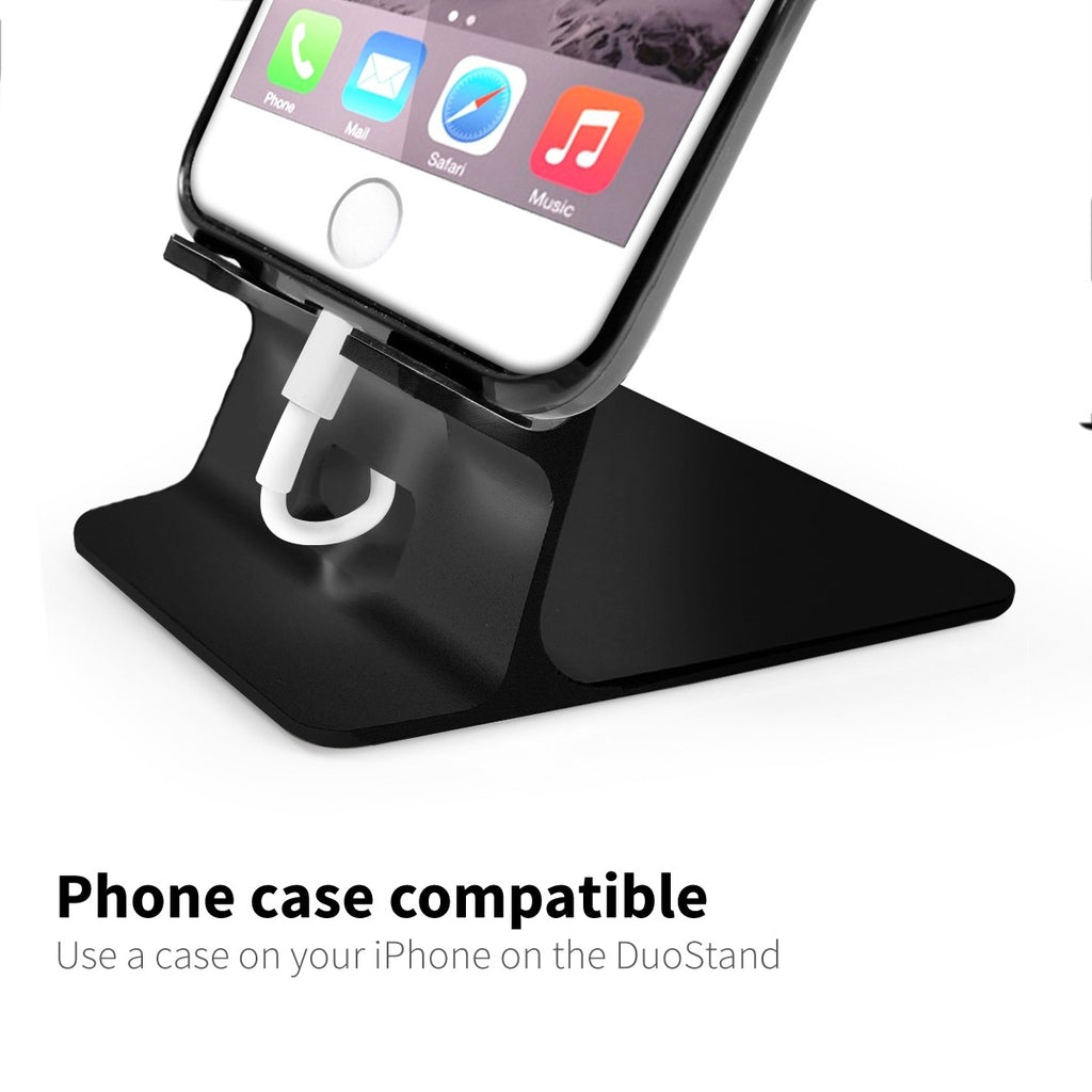 Orzly Duo Stand Aluminium Desk Tidy Display For All Iphone Devices Apple Watch Gen 7 6 5 4 3 2 1 All Sizes 38 42 40 41 44 45 Mm Orzly