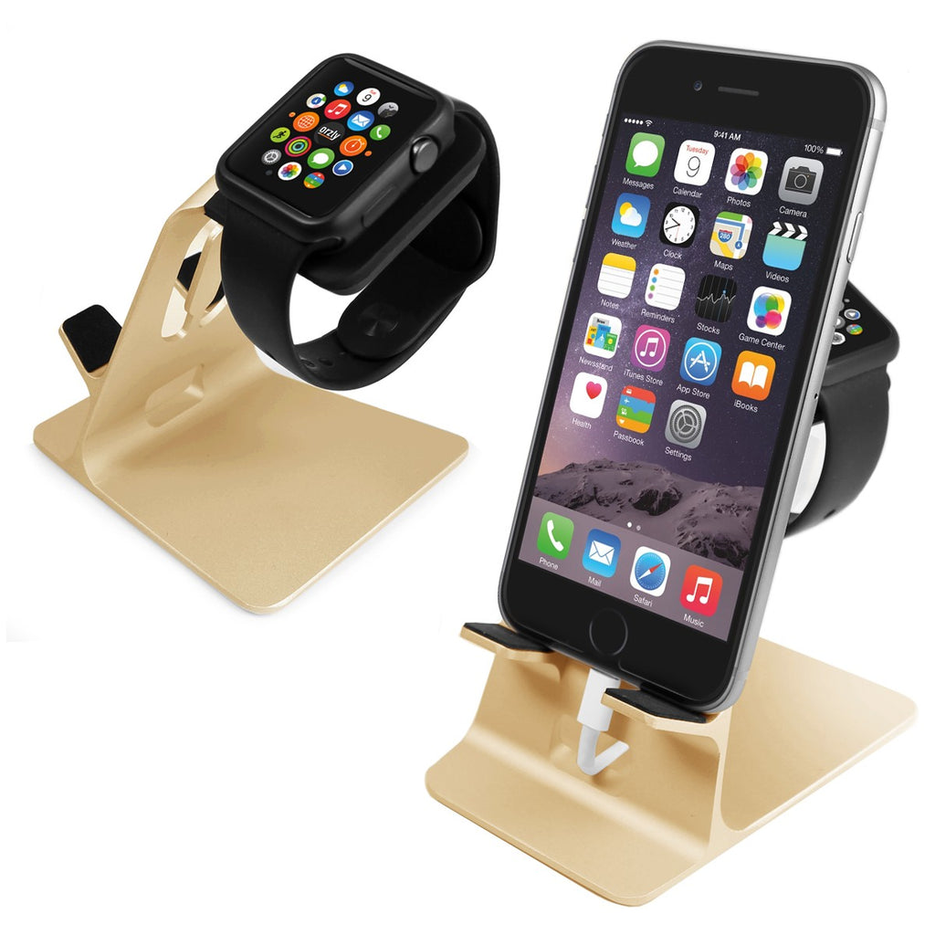 Orzly Duo Stand Aluminium Desk Tidy Display For All Iphone Devices Apple Watch Gen 7 6 5 4 3 2 1 All Sizes 38 42 40 41 44 45 Mm Orzly