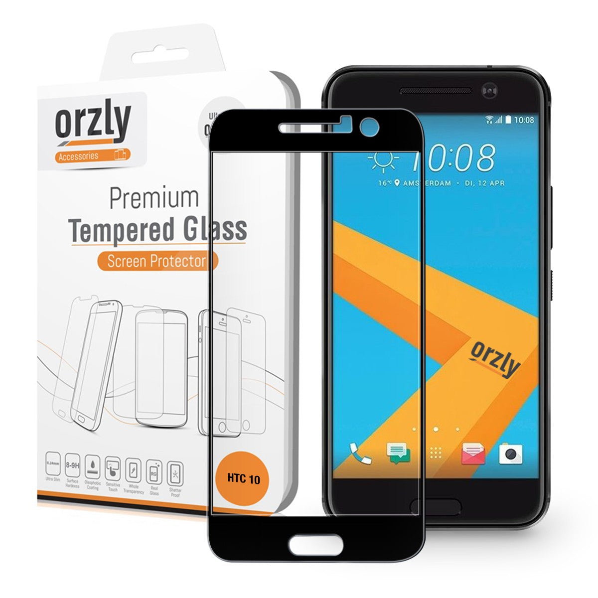 Pro Fit 2 5d Tempered Glass Screen Protector For Htc 10 Orzly