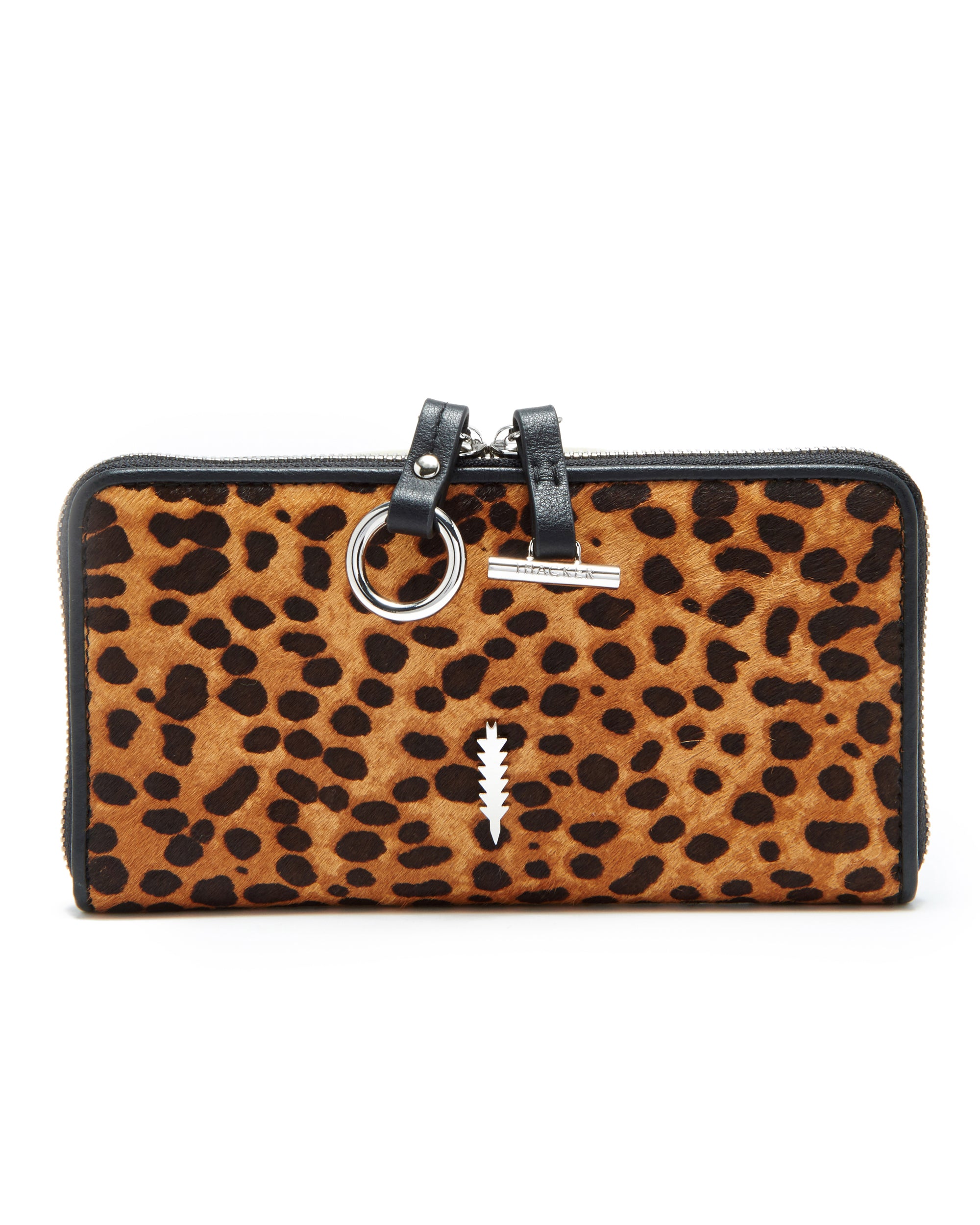 Avery Zip Wallet-Black/Cheetah