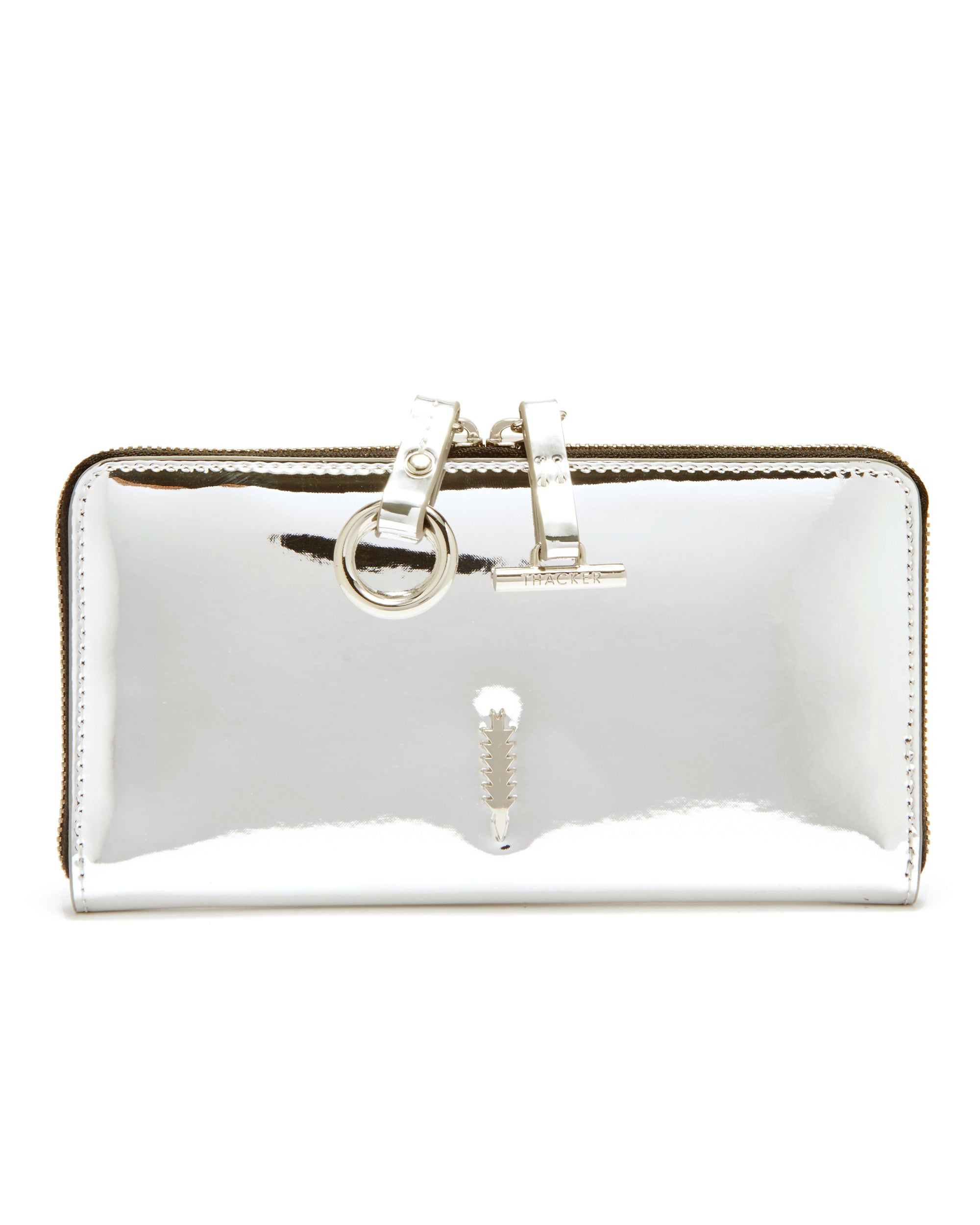 Avery Zip Wallet-Silver