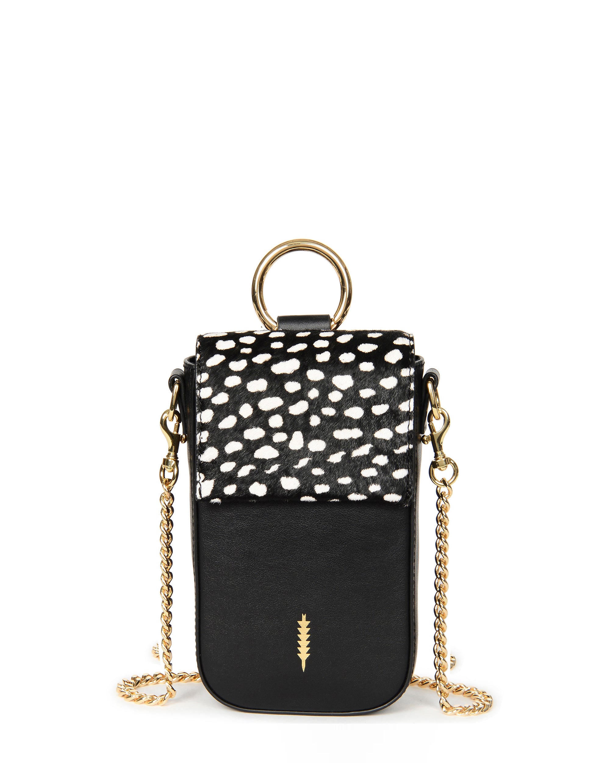 Farrow Travel Phone Crossbody-Black Spotted