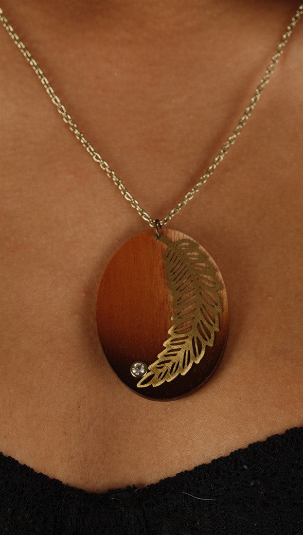 Make A Wish Cutout Leaf Necklace