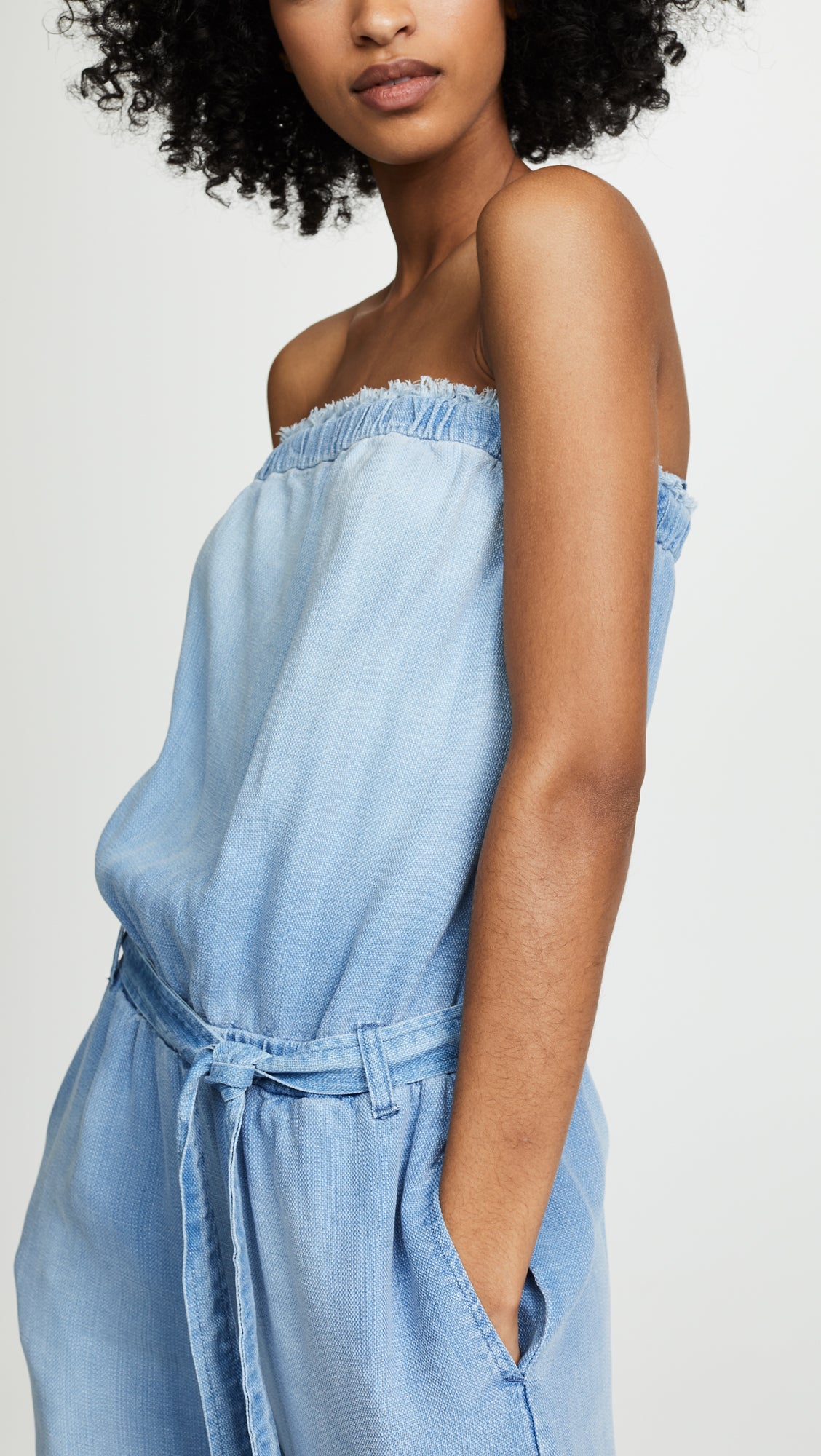 denim chambray jumpsuit