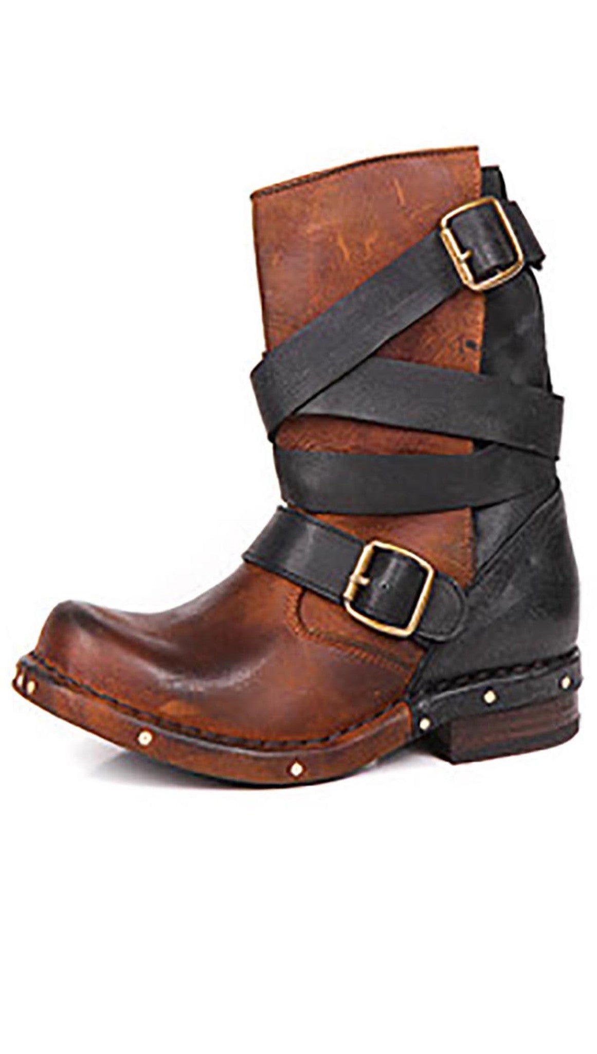 Rouges Buckle Strap Leather Short Boots by Jeffrey Campbell ...