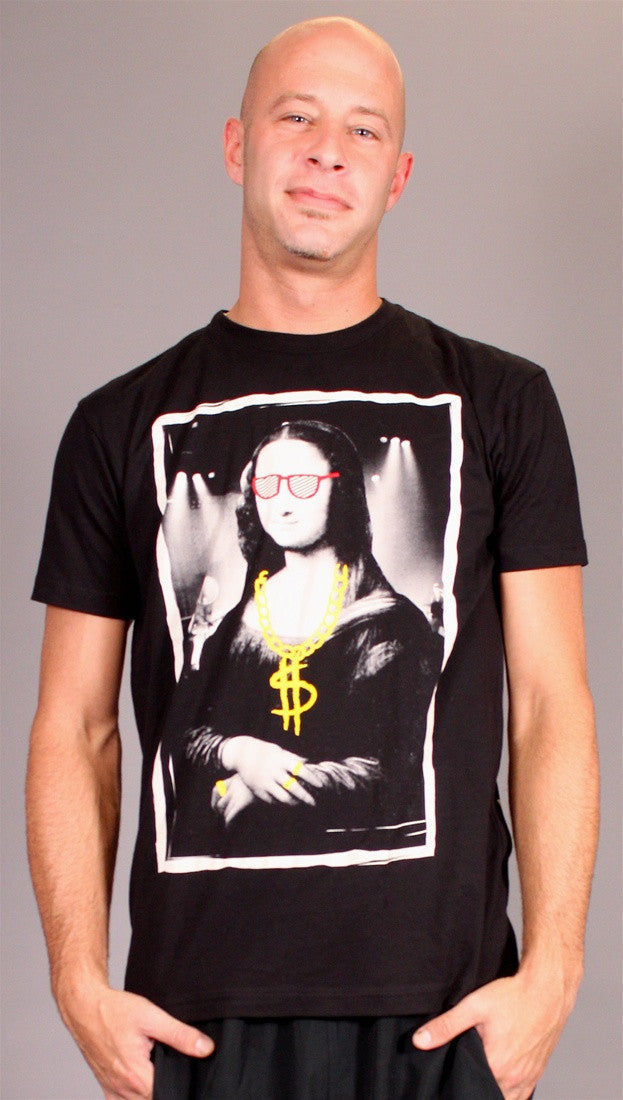 Rock Icon Mona Lisa Tee in Black