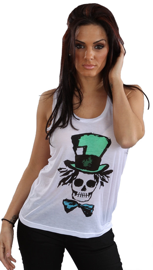 Sauce Mad Hatter Muscle Tee in White