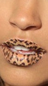 Violent Lips Leopard Print Tattoo