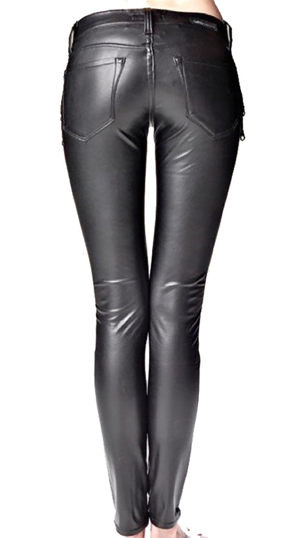 Mamba Leggera Skinny Zipper Pants in Japanese Leather by Work Custom ...