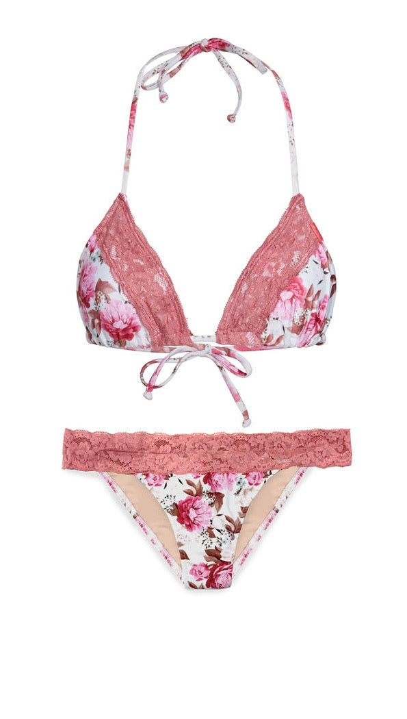 pink floral bikini