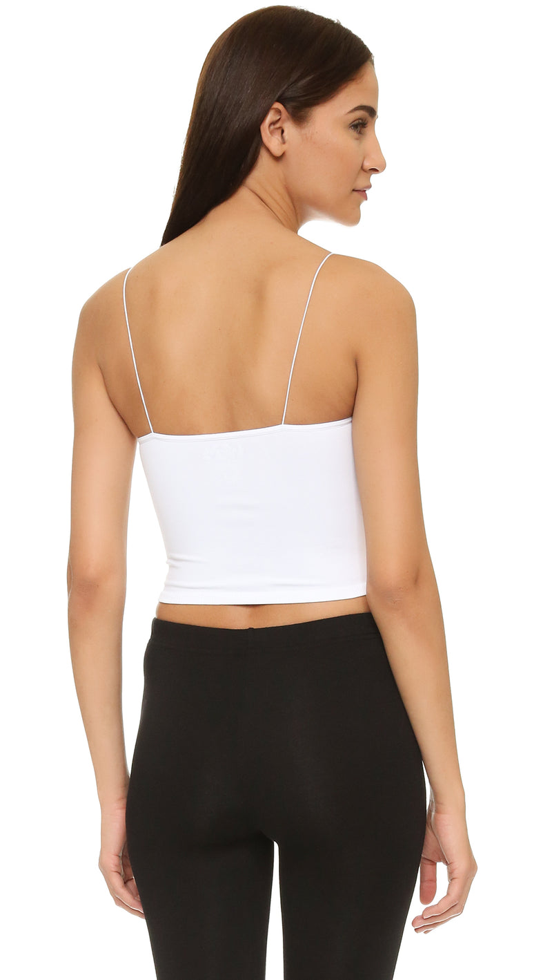 Free People White Skinny Strap Seamless Brami Tank Intimates I Shopaa