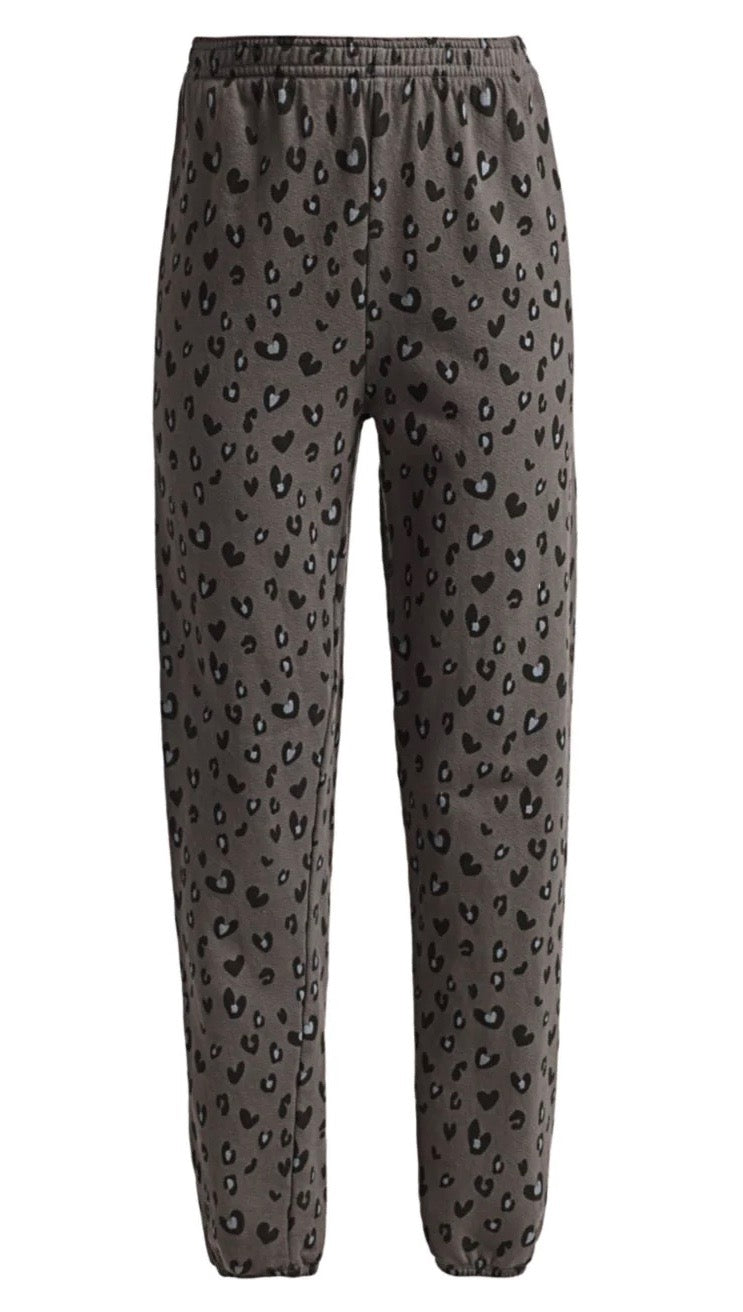 monrow leopard sweatpants