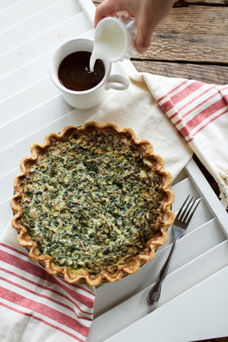 Spinach & Mushroom Quiche