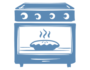 Pie in Oven graphic