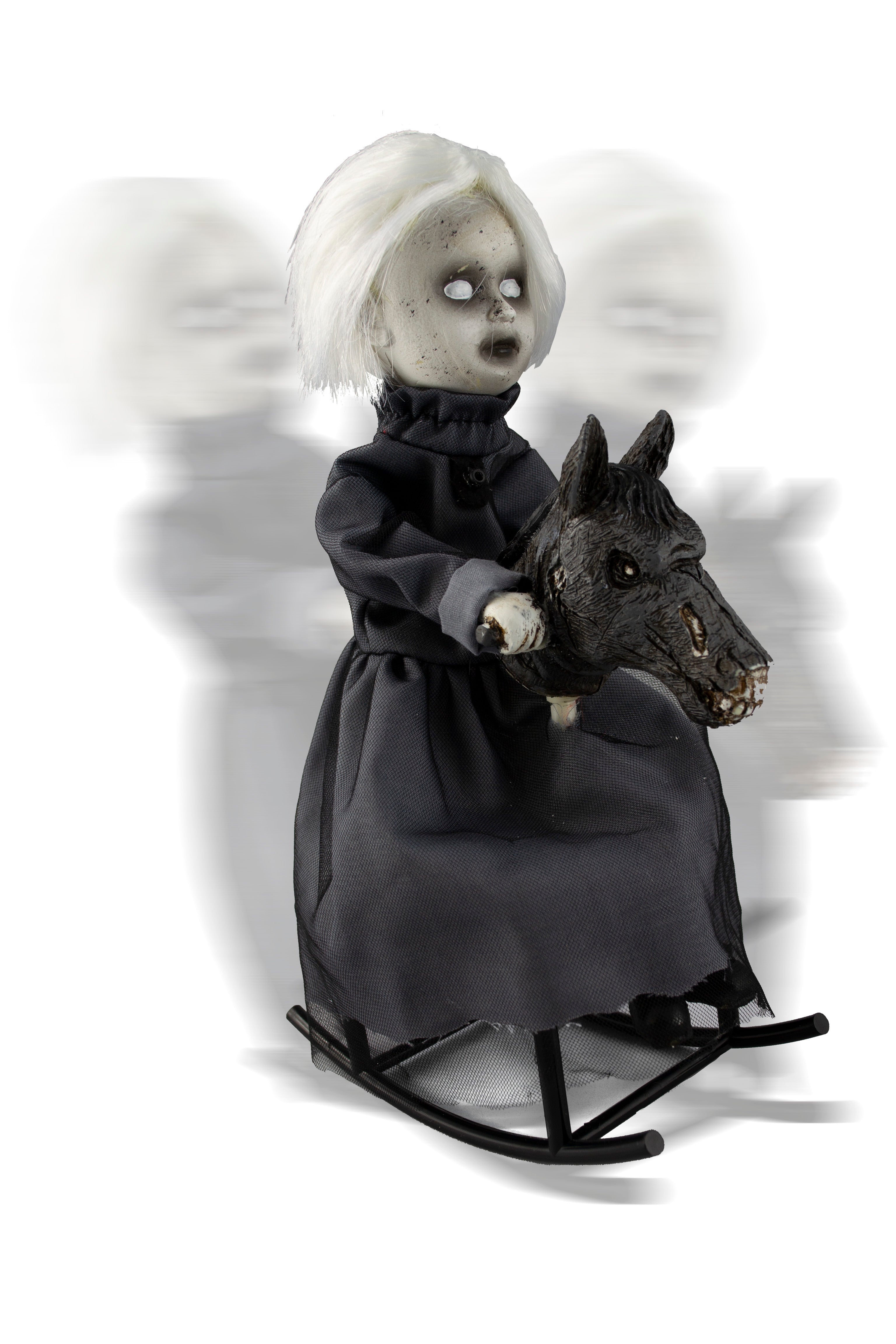 animated rocking horse girl halloween