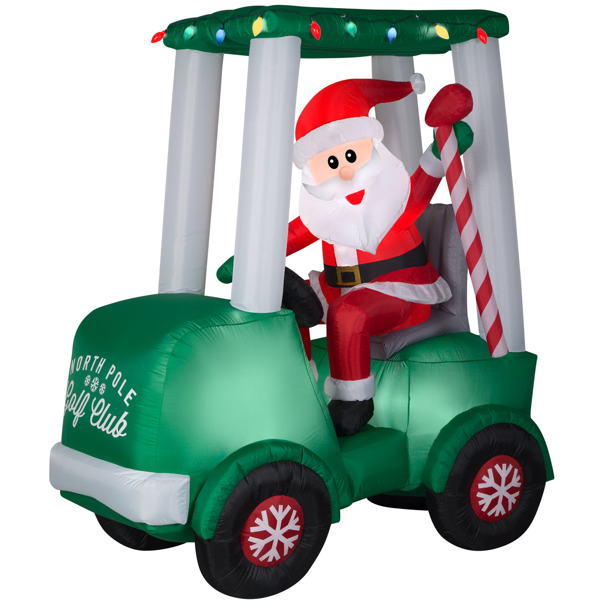 AirblownSanta with Golf Cart Scene Seasons Inflatables