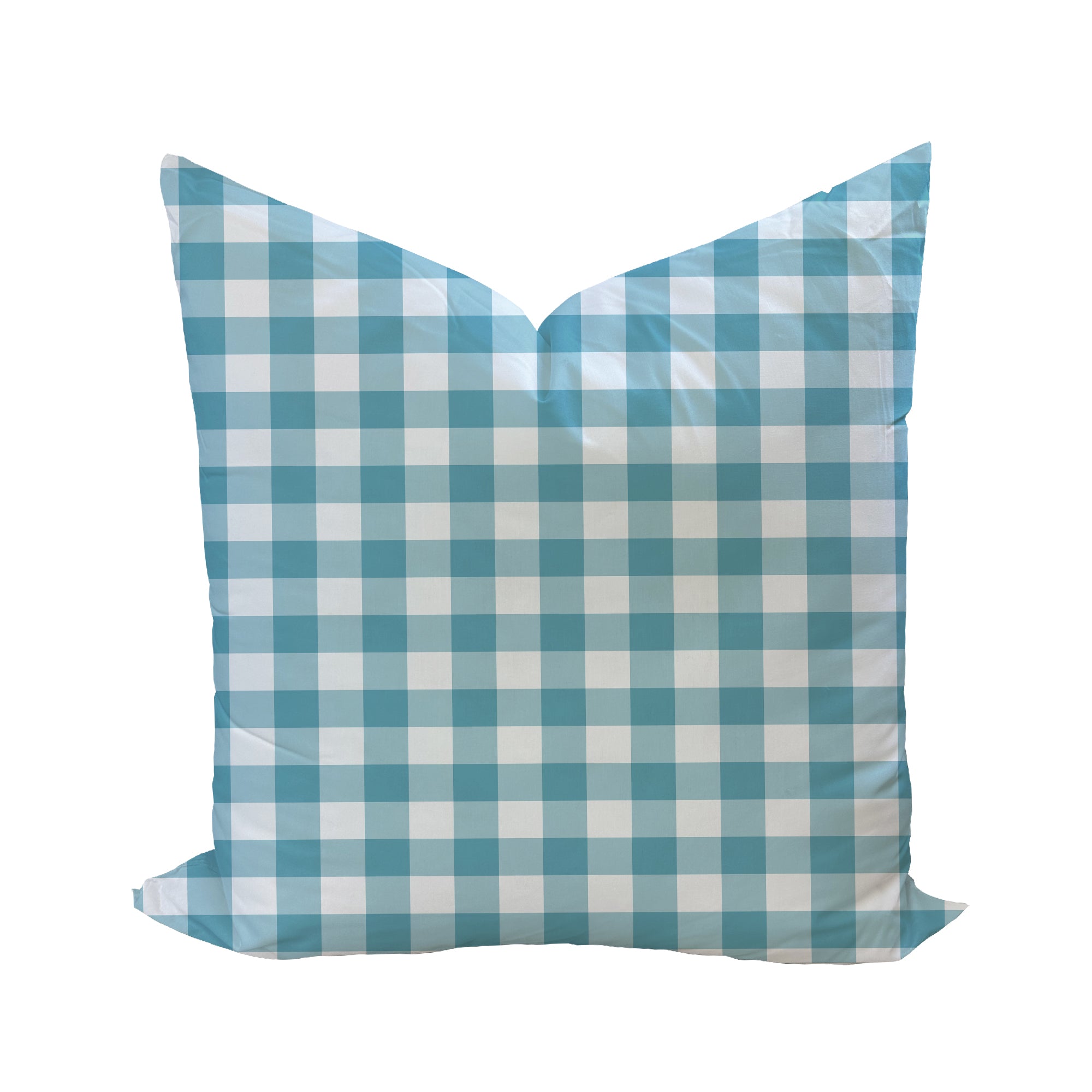 Iva Check Pillow Cover in Storm