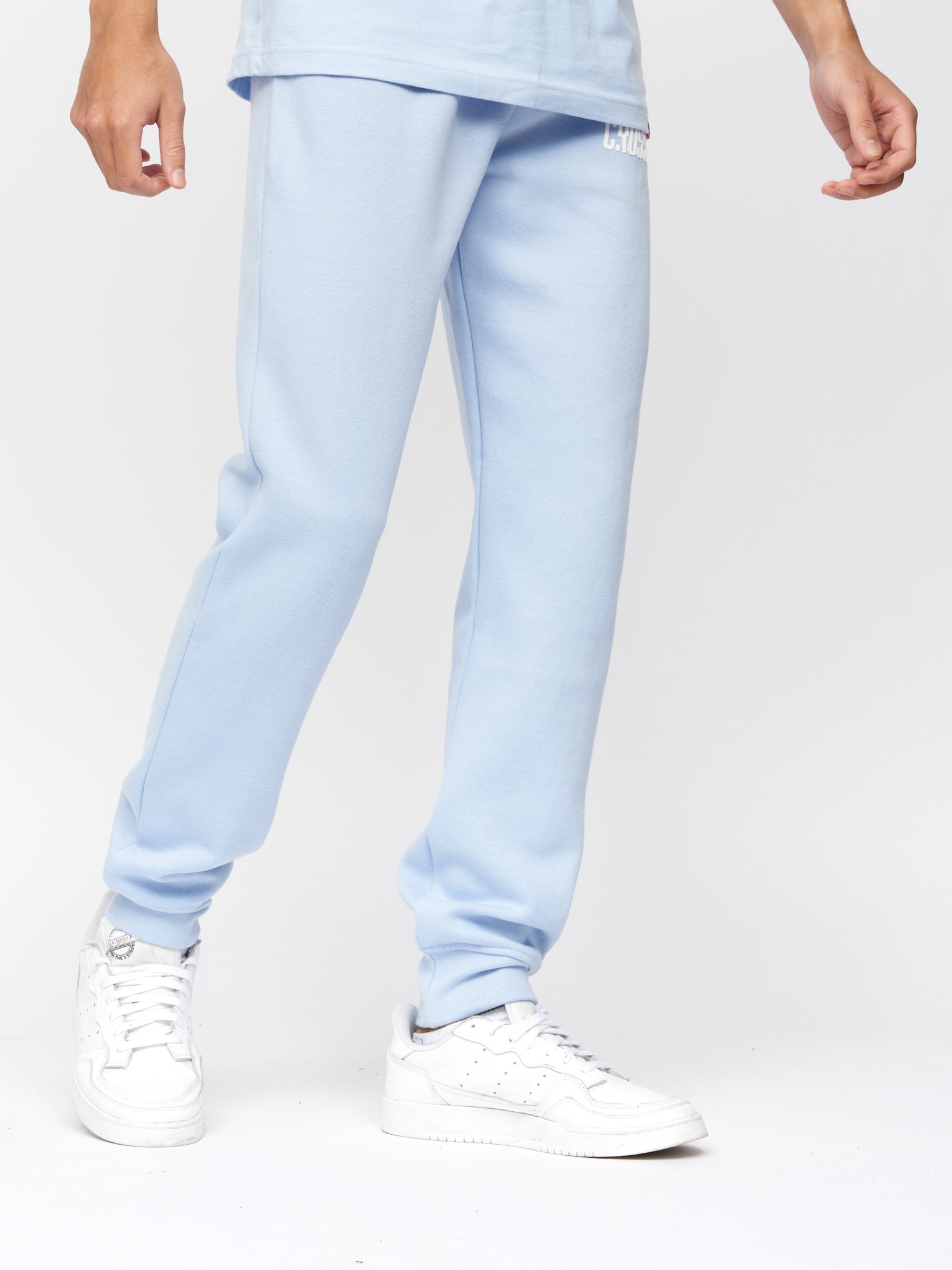 Panelled Track Pants - Baby Blue/White – N V L T Y