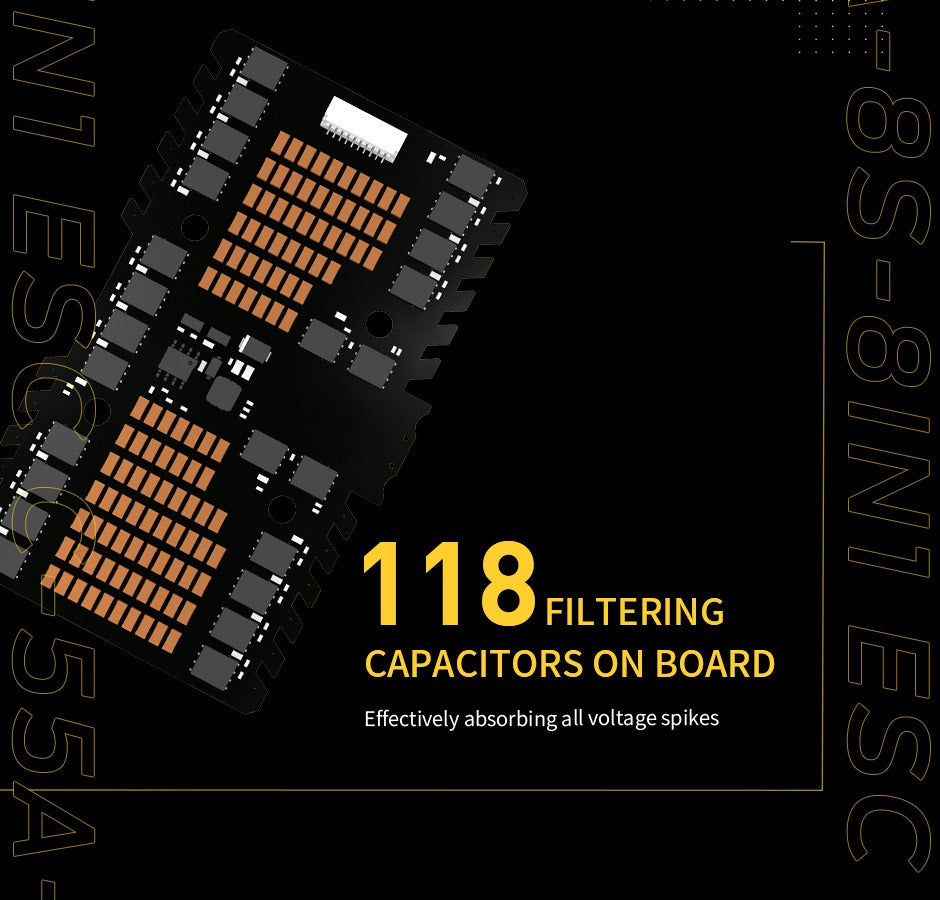 T-Motor Cine-55A 32Bit 55A 3-8S 30x30 8in1 ESC