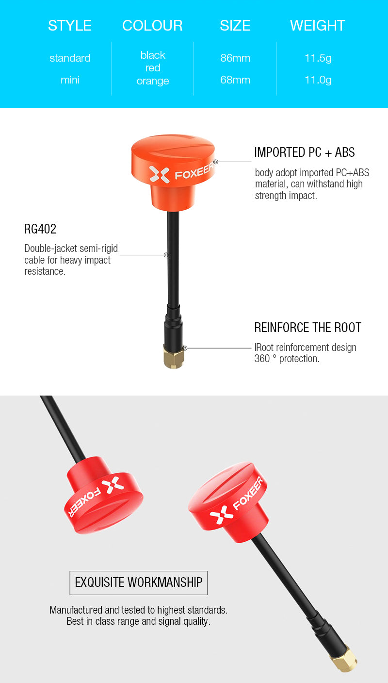 RHCP Foxeer Pagoda Pro Antenna Short Stubby for Sale