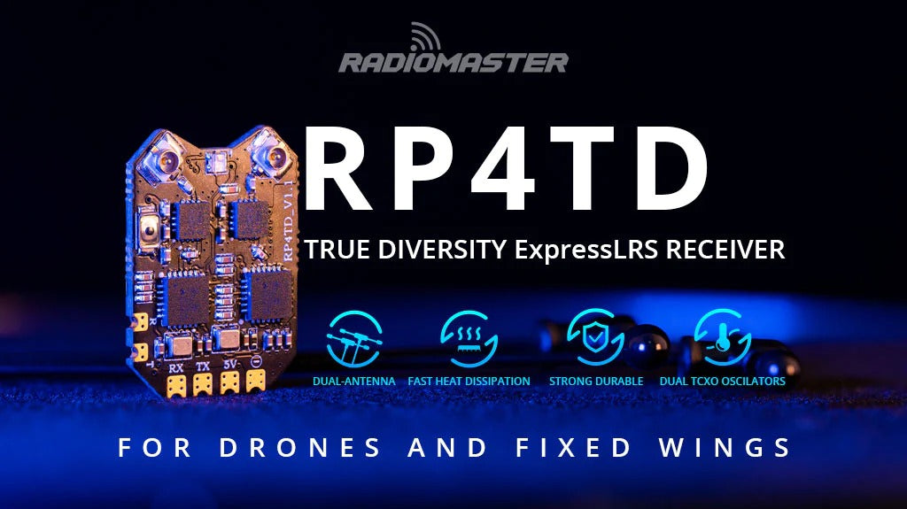 RadioMaster RP4TD ExpressLRS 2.4GHz Nano Receiver