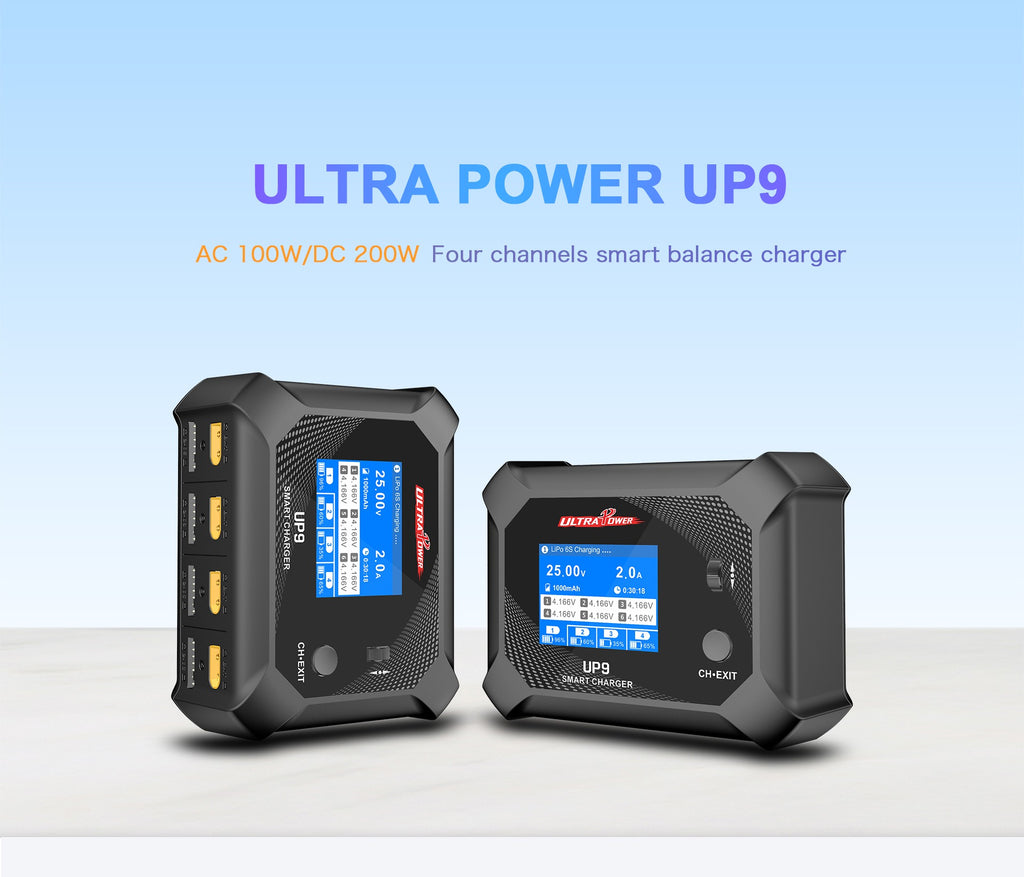 UltraPower UP9 200W 5A 1-6S Quad Channel AC/DC Smart Charger