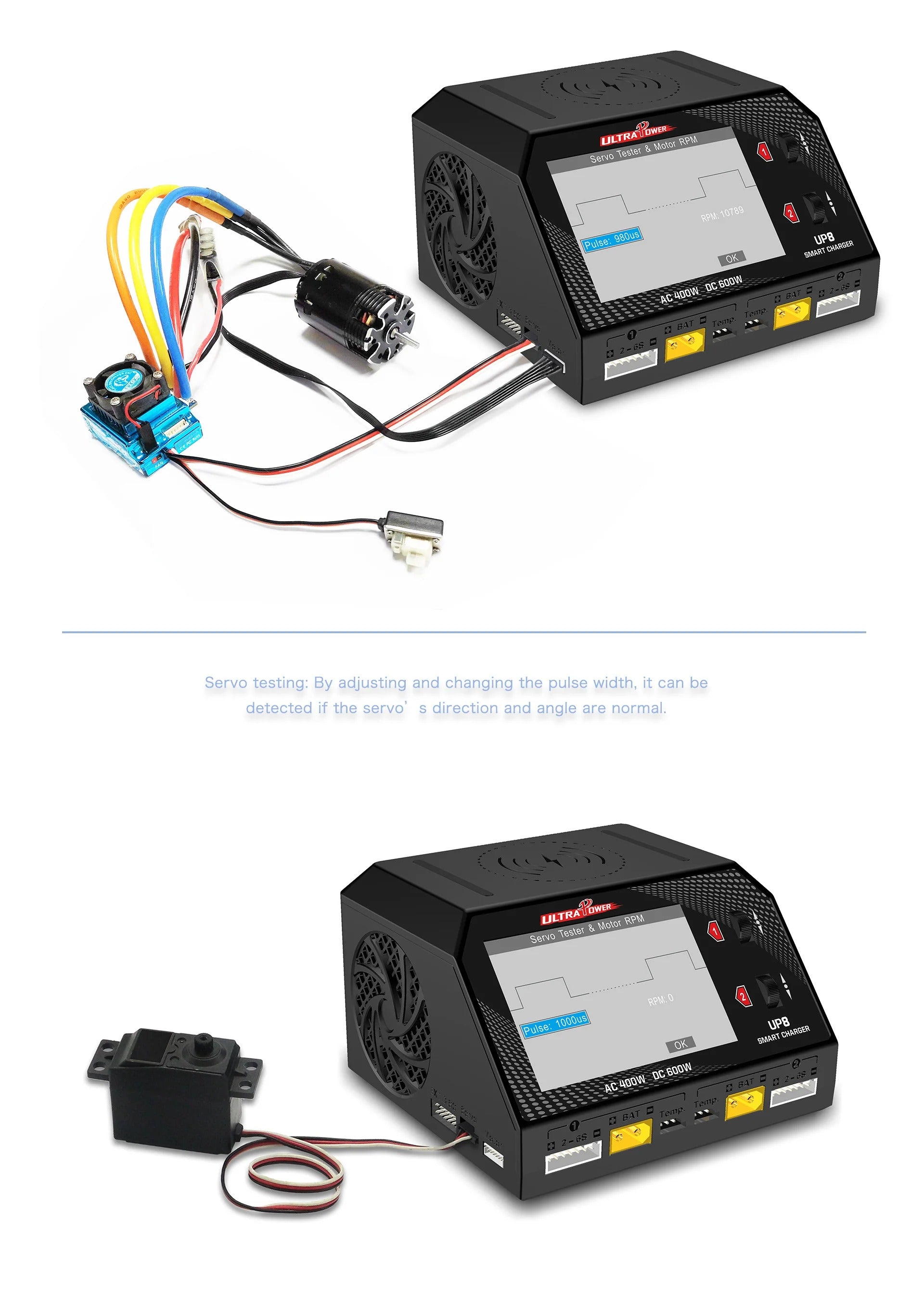 UltraPower UP8 600W 16A 1-6S Dual Channel AC/DC Smart Charger