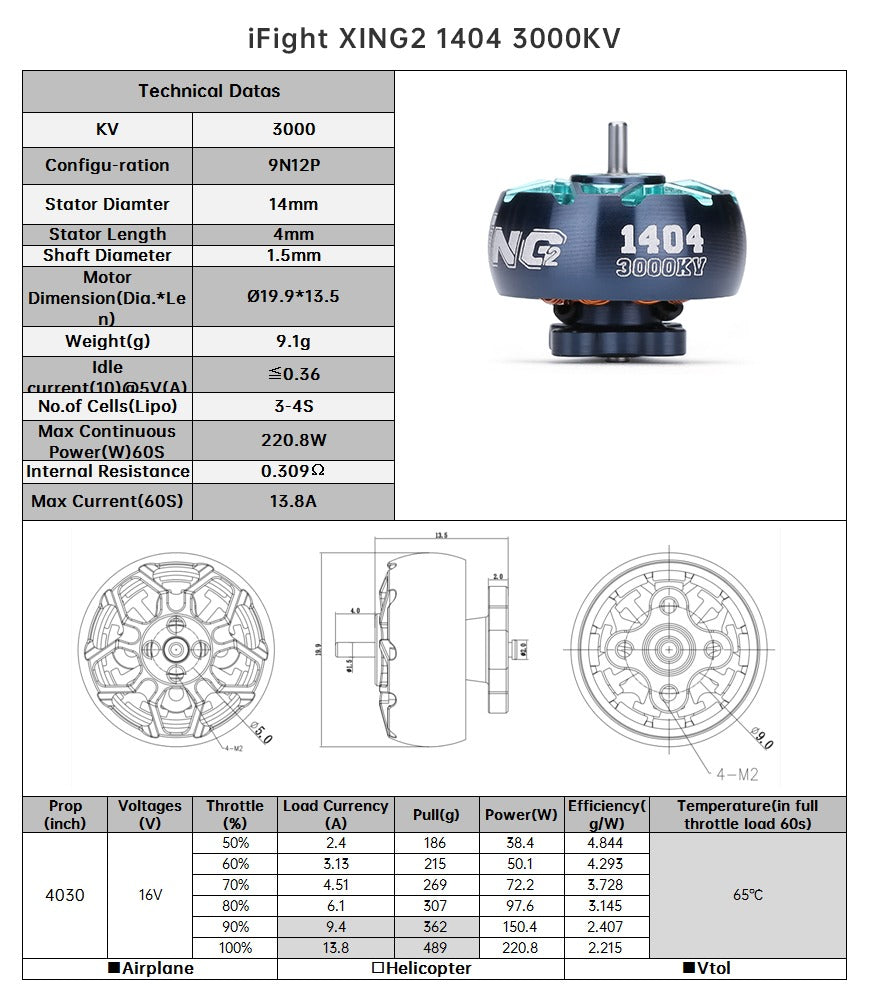 iFlight Xing2 1404 3000Kv Micro Motor